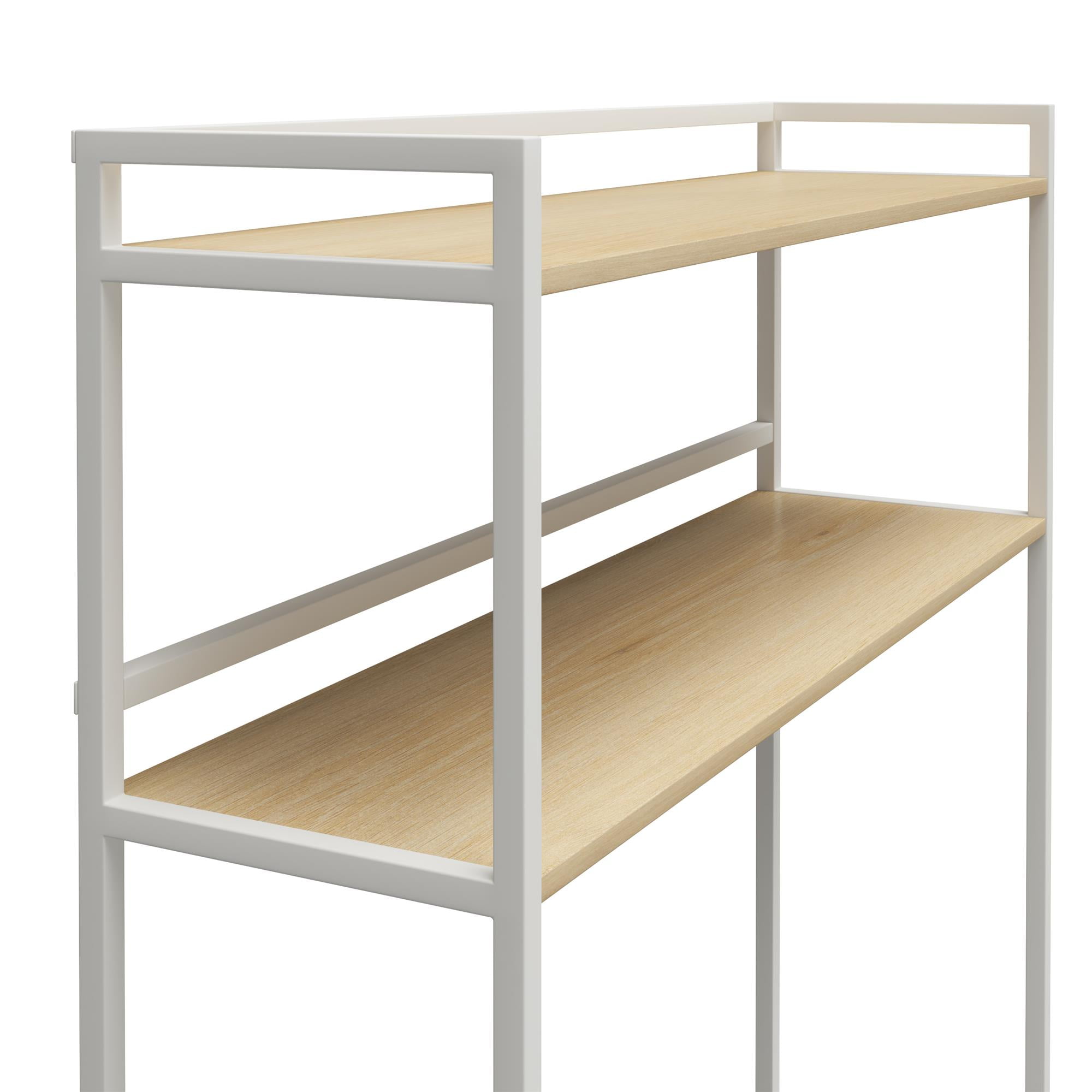 Novogratz Beverly Over-The-Bed Storage for Twin & XL Twin Beds, Blonde Oak/White