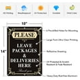 thumbnail image 2 of Faittoo 2-Pack Black Delivery Dropoff Sign - 14x10 inch Reflective Aluminum, UV Protected Weatherproof, Durable Ink, Easy Install, 2 of 6
