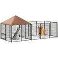 thumbnail image 1 of PawHut Enclos Extérieur pour Chien avec Bols Rotatifs et à Hauteur Réglable, 1 of 10