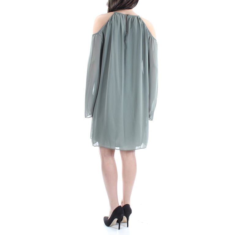 bar III Womens Cold Shoulder A-line Dress, Green, Small - Walmart.com bar III Womens Cold Shoulder A-line Dress, Green, Small - Walmart.com