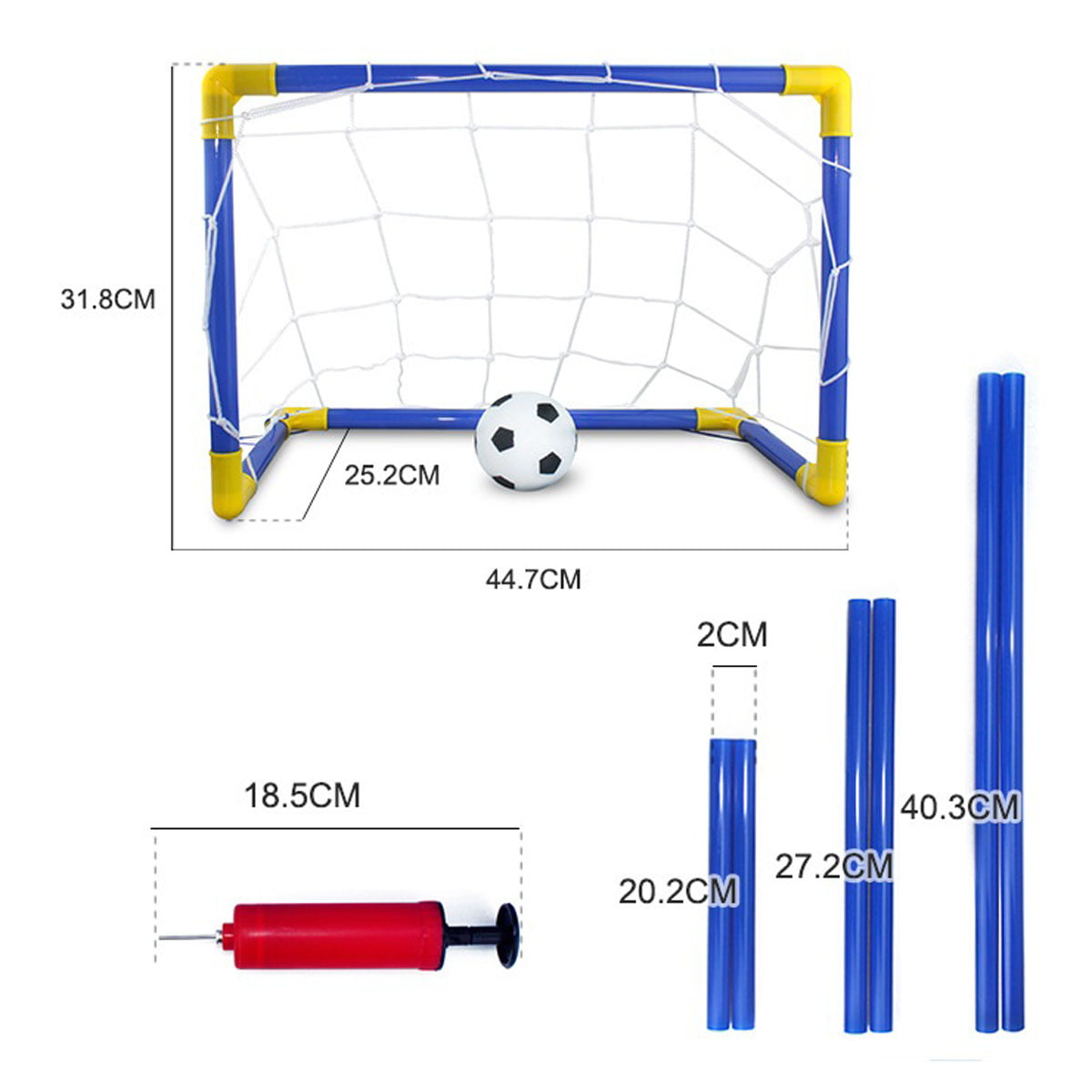 Premium Portable Children Soccer Goal Set Endless Fun Game Time Indoor&Outdoor 