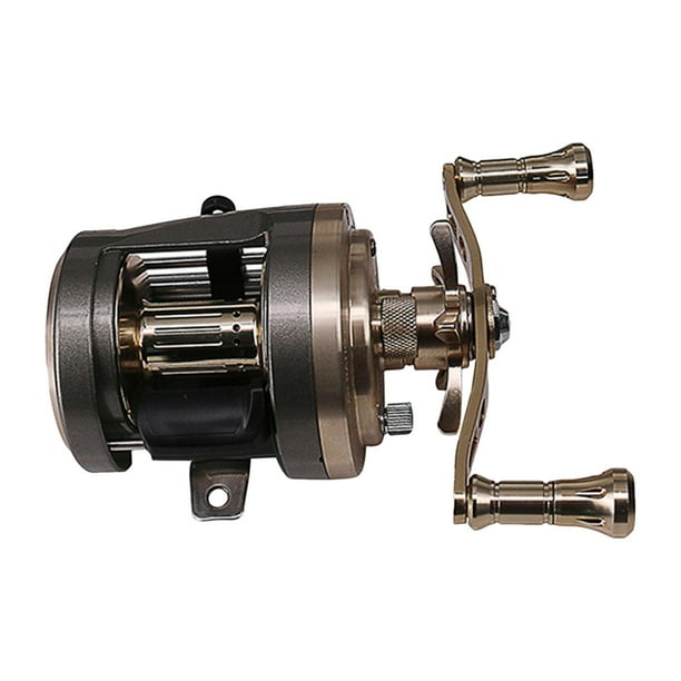 Carrete de carrete de aluminio, carrete de curricán, carrete de agua salada suave de alta velocidad de aleación de aluminio, carrete de pesca de agua derecho Sunnimix Carrete de arrastre