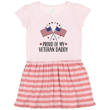 

Inktastic Military Veteran Daddy Proud Son Daughter Gift Toddler Girl Dress