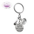 thumbnail image 2 of Shisuyan 1pc Music Theme Key Chain Backpack Pendant Key Chain Charms Music Note Microphone Keychain Gifts, 2 of 9