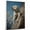 American Bulldog, variant on Irish Wolfhound Cute Dog Climbing Stretched Canvas Size 8x12 – Retro Irish Wolfhound Dog Batter in Action With Climbing for Themed Living Room