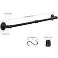 thumbnail image 2 of Industrial Wall Mounted Metal Hanging Round Pot Rack, with 14 S Hooks, Black by Oumilen, 2 of 3