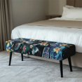 thumbnail image 2 of Whosucclay Turtle Plumeria Butterfly Paint Splatter Print Rectangle Bench Covers, Stain Resistant Bench Chair Slipcovers for Living Room, Bedroom, Kitchen Machine Washable Bench Seat Protector Cover, 2 of 7