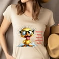 thumbnail image 4 of Funny Duck Graphic T-Shirt Wanna Be Happy Just Add Ducks Unisex, Maroon, Size XL, 4 of 6