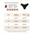thumbnail image 5 of OEIOEI Women Seamless Underwear No Show Bikini Panties for Women Sexy V Cut 6 Pack(M,Black), 5 of 5