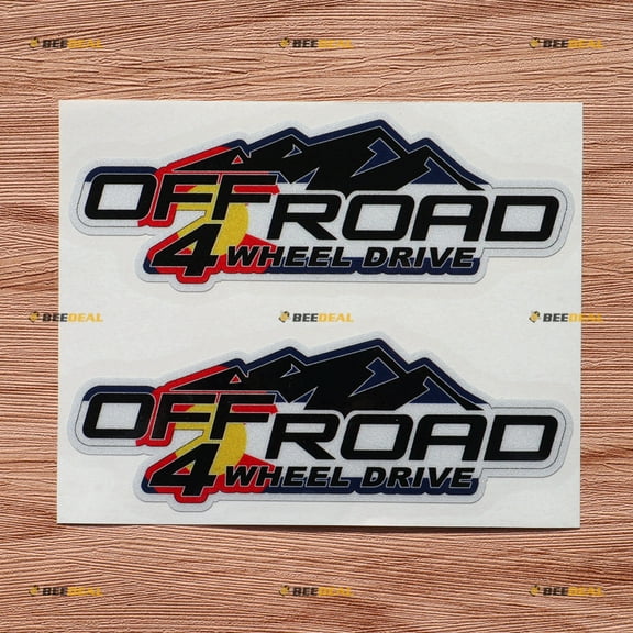 4X4 Mountains Off Road 4WD Colorado State Flag Car Truck Vinyl Decal Sticker - 2 Pack Reflective, 6 Inches 05010