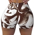 thumbnail image 2 of Pofeuu Vintage Husky Dog Print Workout Shorts for Women Scrunch Butt Lifting High Waisted Yoga Gym Seamless Booty Biker Shorts-XX-Large, 2 of 8