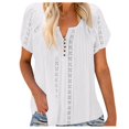 thumbnail image 2 of jiaxiM Trendy Summer Tops Comfy Womens Short Sleeve Tops Plain T-Shirts for Women Plain Cotton Basic Tees Casual Work T-Shirt 2026, 2 of 5