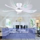 thumbnail image 4 of Ventilador de techo Kviflon de 46 pulgadas con luces y mando a distancia, color blanco, 4 of 9
