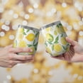 thumbnail image 2 of 12oz Stemless Wine Tumblers Lemon Vacuum Insulated Stainless Steel Travel Tumbler Cups Mug with Lid and Straw for Champaign,Cocktail,Beer with Cleaning Brush, 2 of 5