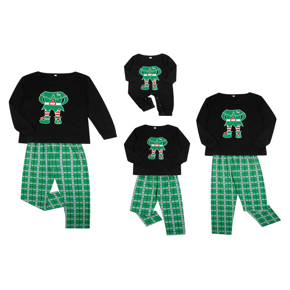 Green and black christmas pajamas hotsell