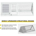 thumbnail image 3 of Chicken Coop Indoor Outdoor,Wooden Brooder Box,A-Frame Poultry Quail Cages Duck House with Ventilating Wire Rabbit Hutch for Small Animals (Grey), 3 of 7