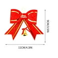 thumbnail image 2 of Christmas Tree Bows Decoration Hanging Ornament, Christmas Decorations Bell Bow Pendant For Holiday Party Supplies Indoor Outdoor Home Door Wall Gift Wrapping Seasonal Props, 2 of 9