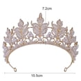 thumbnail image 4 of Princess Tiara Tall Rhinestone - Faux Pearl Cute Wedding Party Tiara Bride Crown, 4 of 8