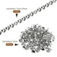 thumbnail image 3 of Uxcell 5Pack 1Meter Glossy Upholstery Tacks Strips Trim Sofa Decorative Nails, Silver, 3 of 5
