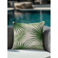 thumbnail image 4 of Outdoor Pillows Waterproof, Summer Leaves Bedding Throw Pillows with Insert for Couch Sofa Bed, Rustic Tropical Palm Leaf Plants Branches 16x16 Inch Pillowcases Decorative Patio Pillow Set of 1, 4 of 8