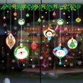 thumbnail image 2 of Pegatinas de espejo autoadhesivas, calcetín de Navidad, Papá Noel, muñeco de nieve, árbol, ventana, pegatina de pared de cristal, decoración navideña para el hogar, 2 of 4