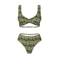 thumbnail image 4 of Daiia Green Snake Women's Bikini Set Two Piece Swimsuit High Waisted Bikini Adjustable Straps Bikini Perfect for Beach, Pool, and Summer Vacation-XX-Large, 4 of 9