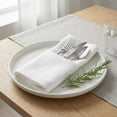 thumbnail image 4 of REGALWOVEN Pack of 6 Cotton Cloth Napkins - Washable and Reusable for Restaurant, Weddings, Events, and Parties White 18x18inch, 4 of 6