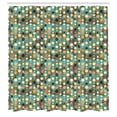 thumbnail image 2 of Ambesonne Abstract Shower Curtain, Polka Dots Hipster Fun Art, 69"Wx70"L, Seafoam Peach, 2 of 4