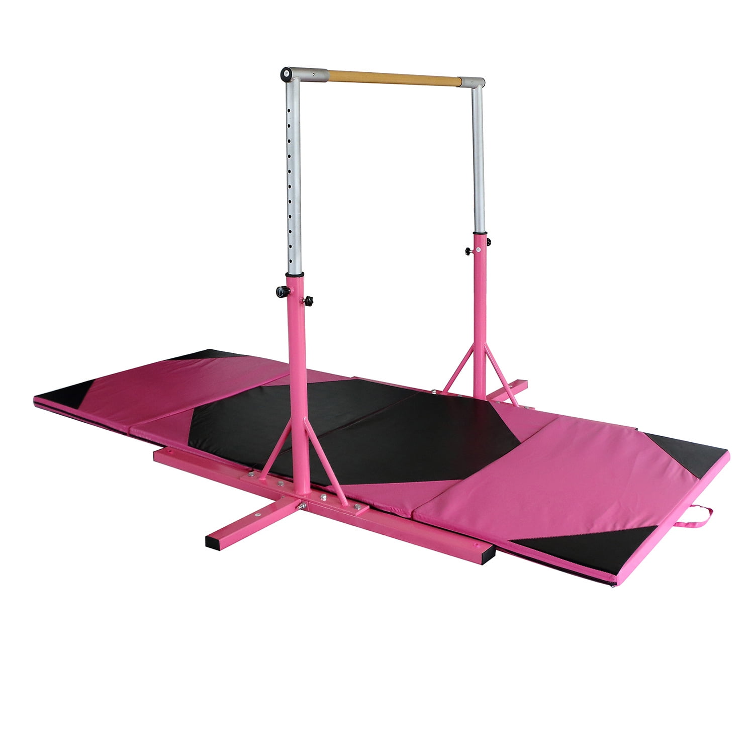 Details about   Height Adjustable Gymnastics Junior Training Horizontal Bar W/Gym Mat Pink 