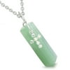 Crystal Point Wand Holy Cross Crystals Green Quartz Pendant 22 Inch Necklace