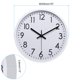 thumbnail image 2 of Reloj de pared Uxcell de 10 pulgadas, reloj de pared redondo silencioso y sin tictac con números 3D, blanco, 2 of 6