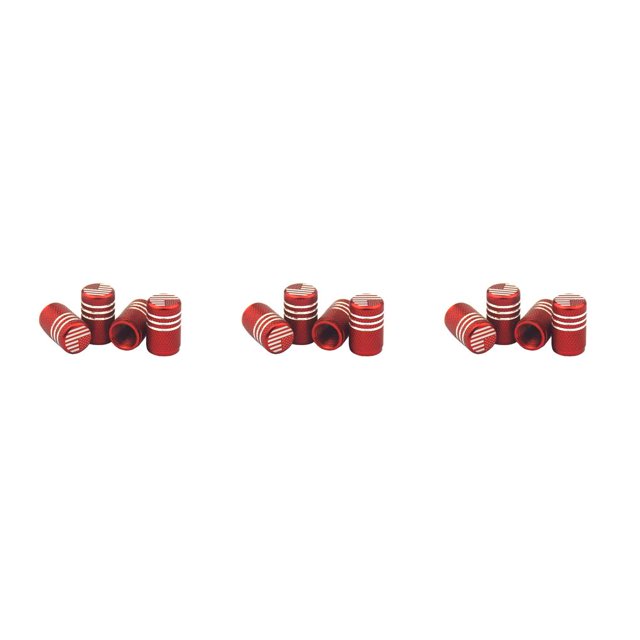 Youkk 1/2/3/5 4 Pièces de Voiture Pneus Soupapes Moletage Style Alliage d'Aluminium Coloré Drapeau Roue Air Couverture Pièces de Réparation pour Moto Rouge 3PCS