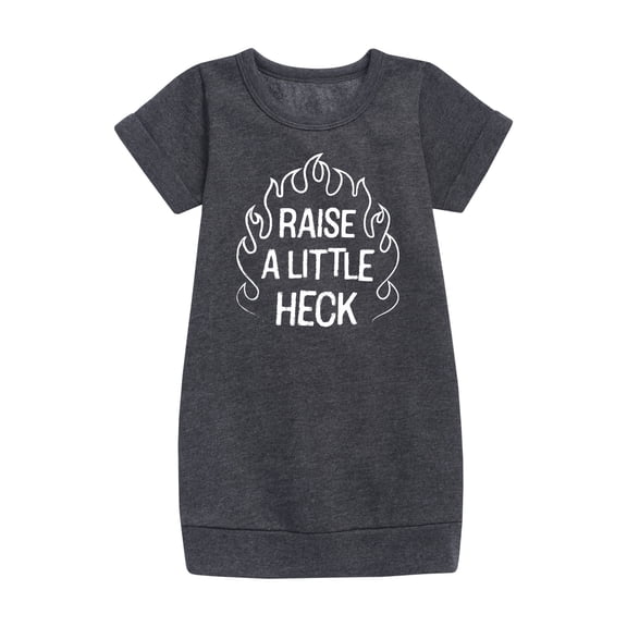 Instant Message - Raise A Little Heck - Toddler & Youth Girls Fleece Dress