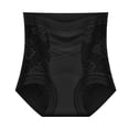 thumbnail image 4 of Womens Butt Lifting Panties High Waisted Full Coverage Briefs Solid Color Soft Stretchy Underwear Sleepwear Black XL, 4 of 6