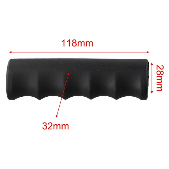 2 Pcs Poignées en Caoutchouc pour Brouette, Tubes Ronds Poignées Universelles de Remplacement Noires 118 x 28mm