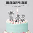 thumbnail image 6 of Toorise 3Pcs Astronaut Figurines Cake Topper Outer Space Spaceman Action Figure Statue Desktop Astronaut Ornaments Tabletop Spaceman Figure Toy for Kids Party Gift Cake Decoration, 6 of 11