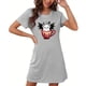 thumbnail image 4 of Camisón corto de talla grande para mujer, camisón de manga corta con estampado de pecho a la moda, camisón para mujer, 4 of 5
