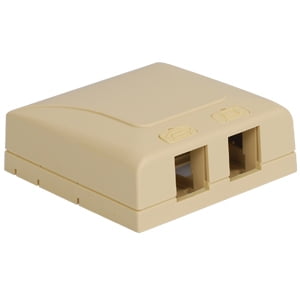 ICC IC108SB2IV 2-Port Modular Elite Surface Mount Box SMB, Ivory