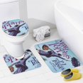 thumbnail image 4 of Mary Poppins-theme 4-Piece Shower Curtain Set with Rugs, Waterproof Bathroom Decor Set Includes Bath Mat, U-Shaped Rug, Toilet Lid Cover and Curtain with Hooks, 4 of 6