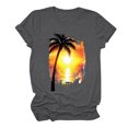 thumbnail image 4 of Teissuly Women's Fashion Crewneck Printed Short Sleeve T-shirt Casual Loose Shirt Tops, 4 of 7