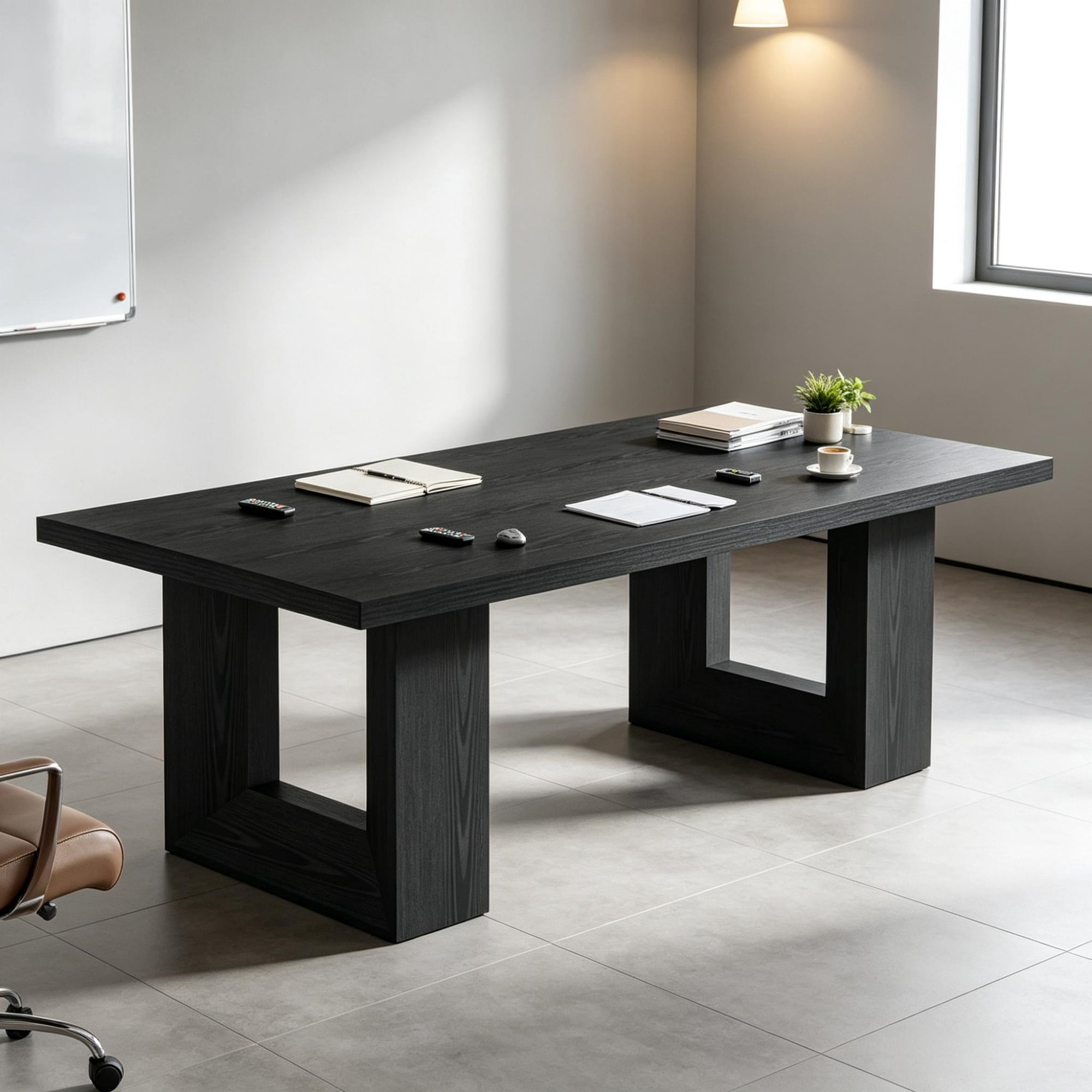 62.99" Rectangular Executive Computer Desk, Conference Table Seating 6 to 8