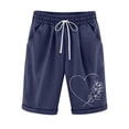 thumbnail image 1 of Pantalones Cortos Casuales Impresos de la Cintura Elástica con Bolsillos, Pantalones Casuales para Todo el Uso Diario de la Temporada, 1 of 3