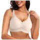 thumbnail image 1 of Sujetador sin aros y sin costuras con relleno y escote festoneado para mujer: bralette suave y cómodo sin aros, cobertura total, informal y sexy, 1 of 7