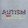 thumbnail image 3 of Autism Awareness Puzzle | Autism Is Not A Disablity It's A Different Abilty Inspirational Christian Mens Graphic Tank Top, Heather Grey, 3X-Large, 3 of 5