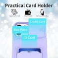 thumbnail image 4 of Compatible with iPhone Case,Slide Camera Lens Protection Credit Card Slot Holder Wallet Bumper Soft Shockproof Cover Phone Case (Pink,iPhone 14 Pro), 4 of 7