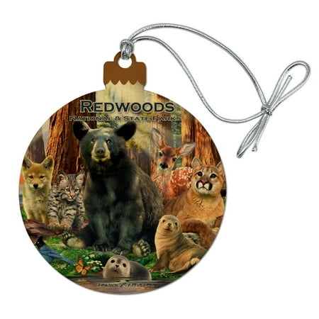 Redwoods National and State Parks California CA Animals Bear Deer Cougar Bobcat Wood Christmas Tree Holiday