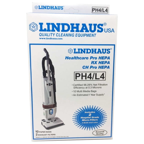 Lindhaus Type PH4/L4 Bags (10 Pack)   2 Filters