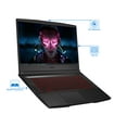 thumbnail image 5 of MSI GF65 Gaming Notebook, 15.6" 144Hz FHD Display, Intel Core i7-9750H Upto 4.5GHz, 8GB RAM, 1TB NVMe SSD, NVIDIA GeForce RTX 2060, HDMI, Wi-Fi, Bluetooth, Windows 10 Home, 5 of 8