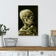 thumbnail image 4 of wall26 Canvas Print Wall Art Head of a Skeleton with Burning Cigarette by Vincent Van Gogh Nature Wilderness Illustrations Fine Art Relax/Calm Multicolor for Living Room, Bedroom, Office - 16"x2, 4 of 7