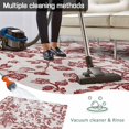 thumbnail image 5 of Farmhouse Red Outdoor Rug 4x6 Ft - Reversible Patio Rug Outdoor Camping Rugs, Vintage Flower Leaf Botanical Plant Washable Indoor Outdoor Area Rugs, Non-Slip Outdoor Carpet Runner for Deck/Porch, 5 of 8